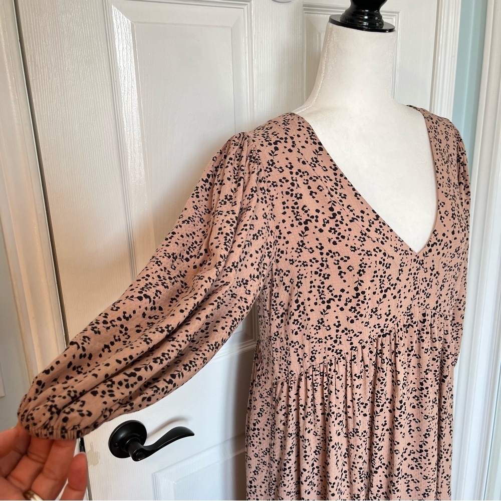 Saltwater LUXE Turner 3/4 Sleeve V-Neck Maxi Dress S Cottagecore Milkmaid Prarie - Picture 4 of 11